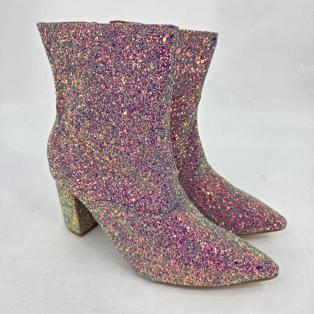 Old Cutler Sophia Mermaid Multi Iridescent Glitter Booties Swifty Boutique 10